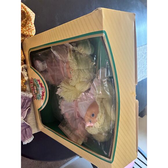 1985 Cabbage Patch Kids Blonde Twins Original Box, Factory Tied Complete Papers - Picture 6 of 11